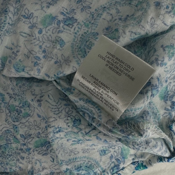 City Studio Blue Paisley Print Puff Sleeve Smocked Mini Dress - Teen Size M - Picture 8 of 8